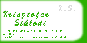 krisztofer siklodi business card